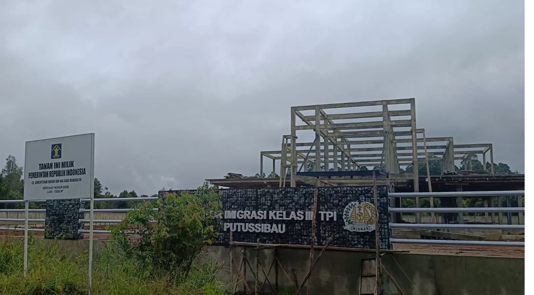Kantor Imigrasi Putussibau gang sudah dibangun pada tahun 2024 kemarin ini belum selesai sepenuhnya. (TAUFIK/PONTIANAK POST)