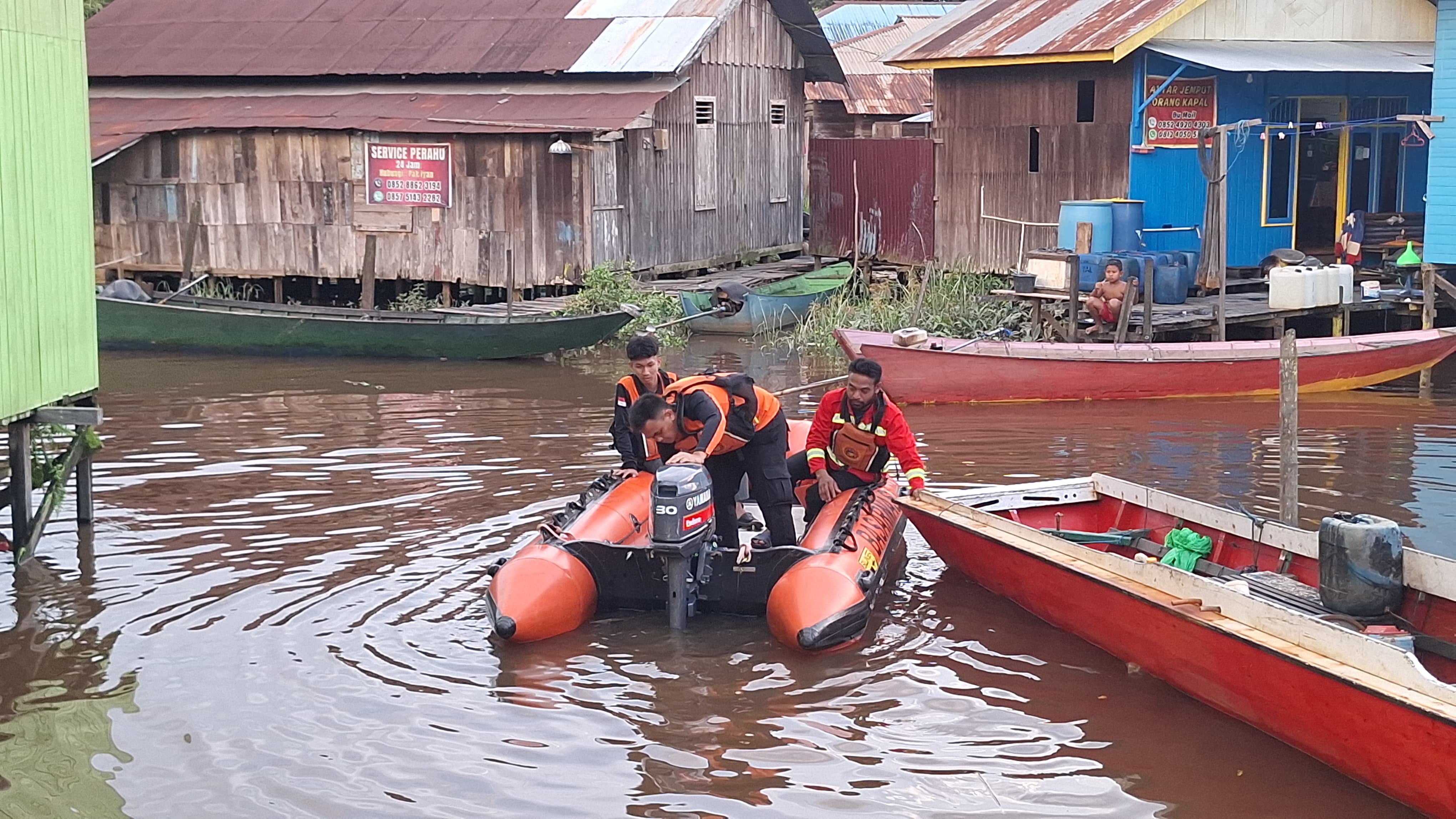 Pencarian nelayan hilang di Samarinda.
