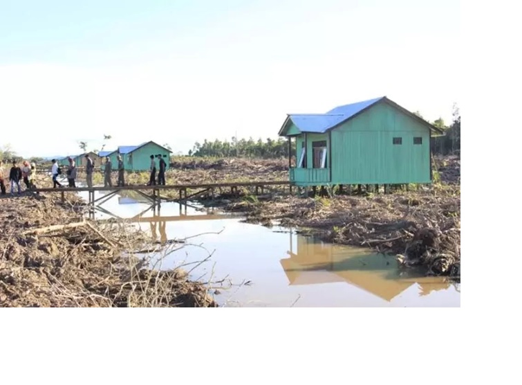 TRANSMIGRASI : Tampak pemukiman warga di transmigrasi di Desa Tanjung Buka, Kecamatan Tanjung Palas Tengah, Bulungan.