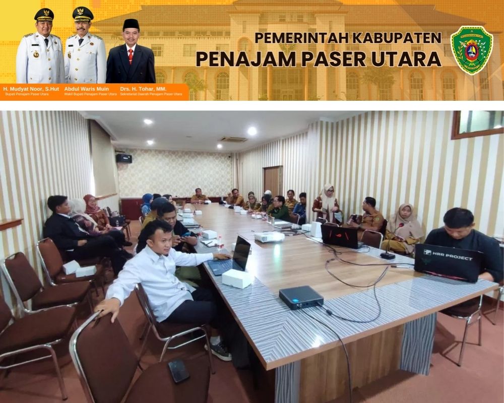 PERSIAPAN: Rapat persiapan pameran pembangunan dan gelar teknologi tepat guna tingkat Kaltim yang diagendakan digelar selama empat hari, 30 April-3 Mei 2025 di Penajam, PPU.