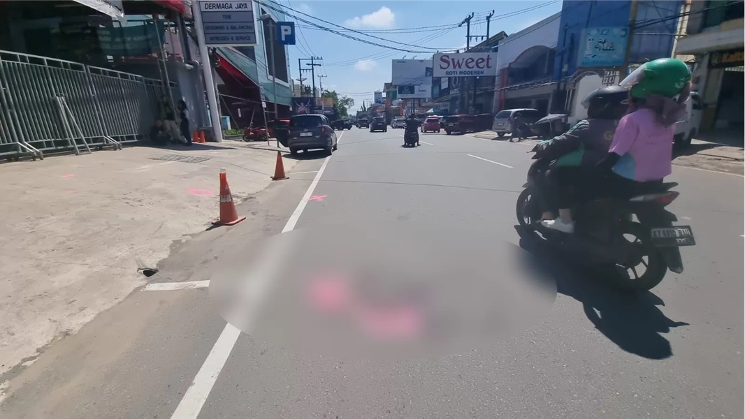 Lokasi penembakan yang menewaskan seorang pria di Jalan Imam Bonjol.