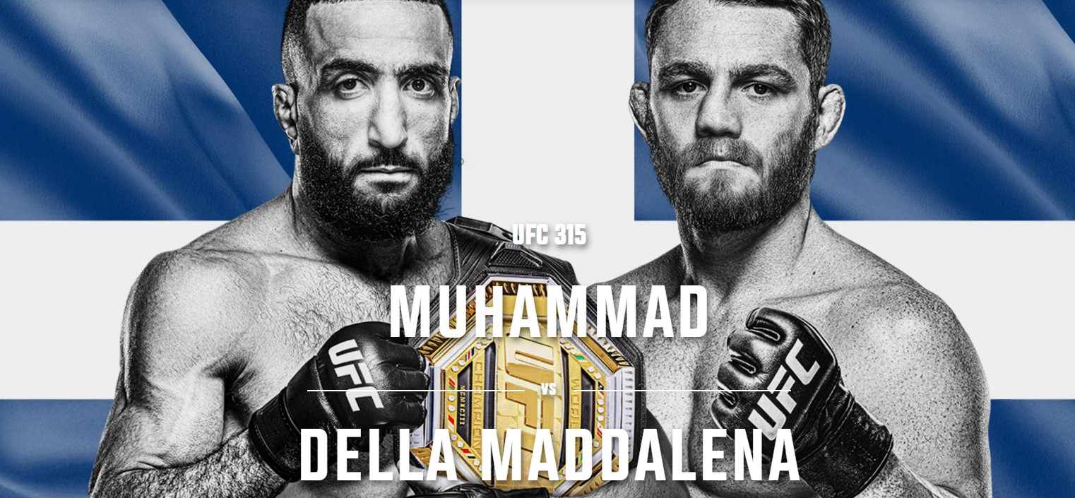 UFC 315 dengan main event Belal Muhammad versus Jack Della Maddalena.