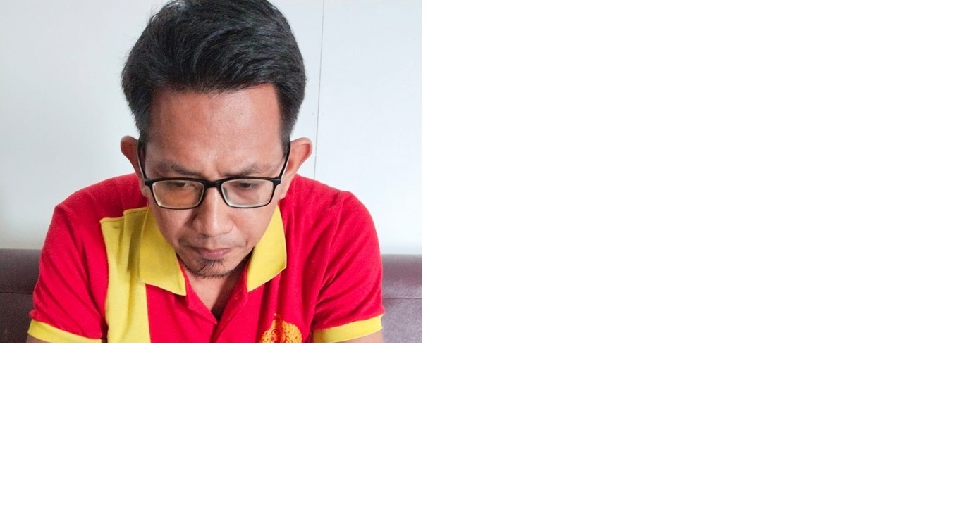 Warso, Tertunduk lesu saat mengikuti sidang vonis secara daring. (Istimewa)