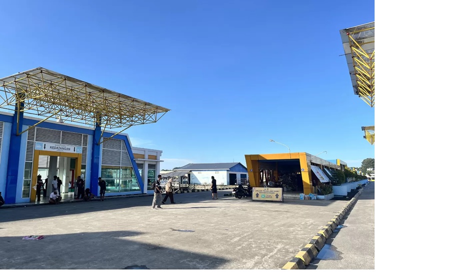 PENURUNAN: Volume penumpang yang menggunakan transportasi laut di Kaltara selama Maret 2025 mengalami penurunan 16,75 persen. (FAISAL/HRK)