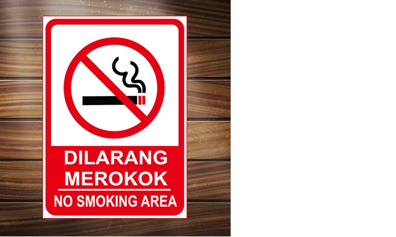 Ilustrasi dilarang merokok.