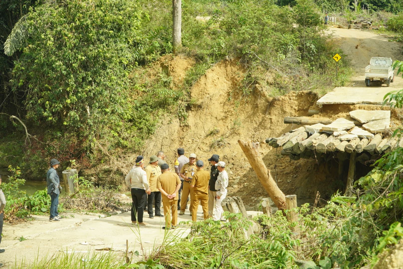 BAKAL DIRELOKASI: Rencana relokasi jembatan bailey di Kampung Mapulu, Berau, bakal dilaksanakan pada APBD Perubahan 2025.