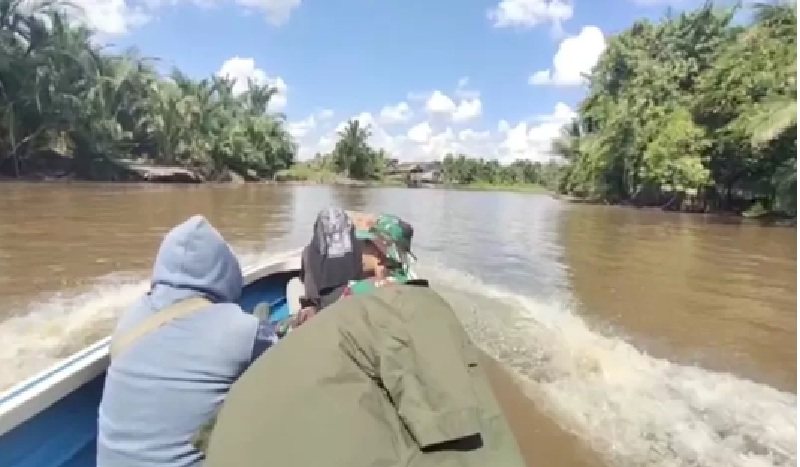 Kondisi Sungai Desa Retok Kecamatan Kuala Mandor Kabupaten Kubu Raya yang diduga tercemar akibat PETI. (ISTIMEWA)