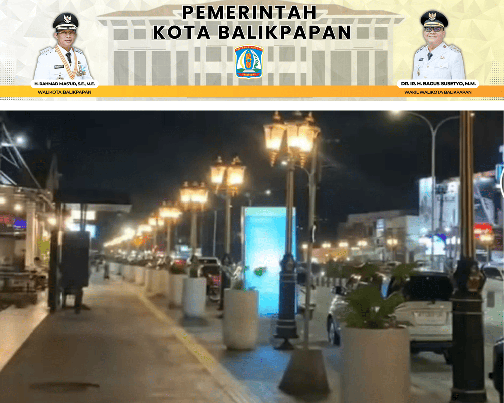 Salah satu suasana lampu-lampu diJalan MT Haryono atau tepatnya di kawasan DAM Balikpapan.