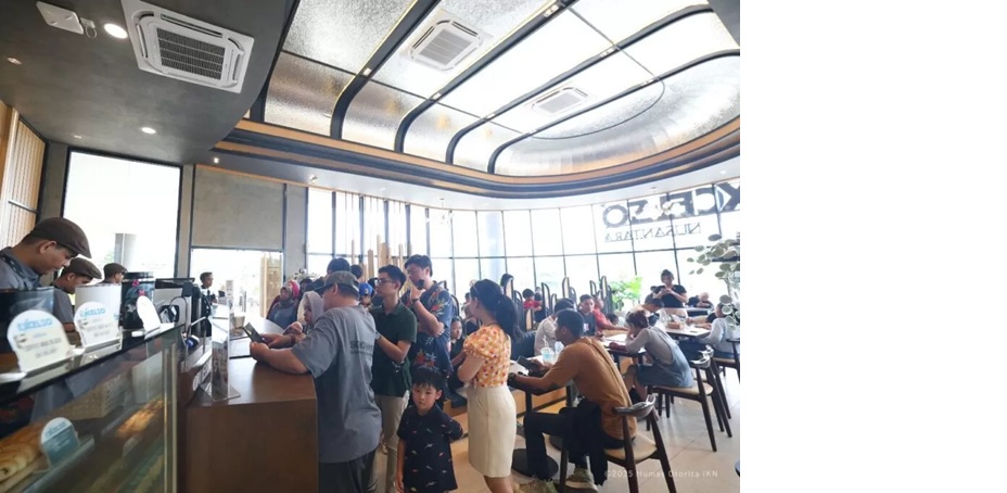 RAMAI:IKN semakin lengkap dengan kehadiran tenant ritel, kuliner, perbankan, hingga gaya hidup. Indomaret, Excelso, BRI, hingga Salon Mei-Mei siap layani warga di KIPP.(FOTO:ISTIMEWA)