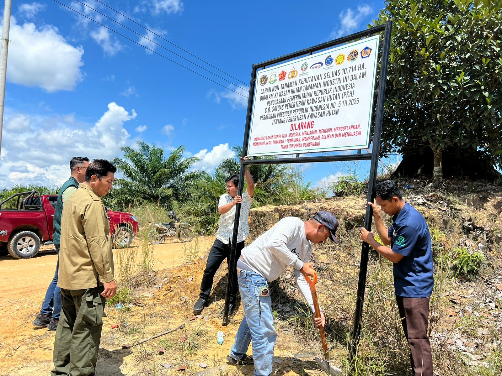 DITERTIBKAN: Satgas PKH tertibkan HTI yang tidak sesuai peruntukan di Kecamatan Segah, Kabupaten Berau, seluas 10.714 hektare. Lahan ini diduga ditanami sawit.