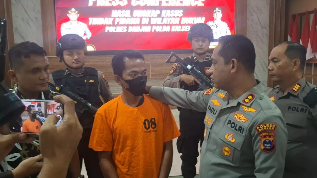 Warga Desa Pengaron Seberang, Kecamatan Pengaron, Kabupaten Banjar ini tega menghabisi iparnya, hanya karena ditegur. (FADLAN ZAKIRI/RADAR BANJARMASIN)