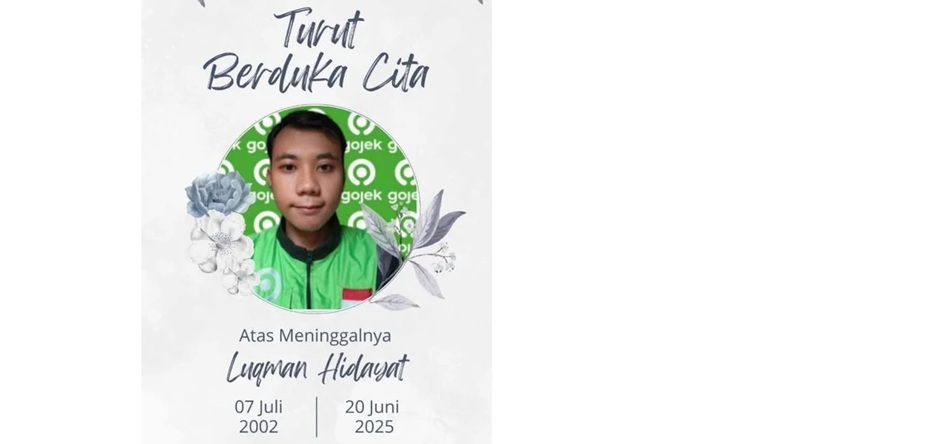 Ucapan duka untuk korban.