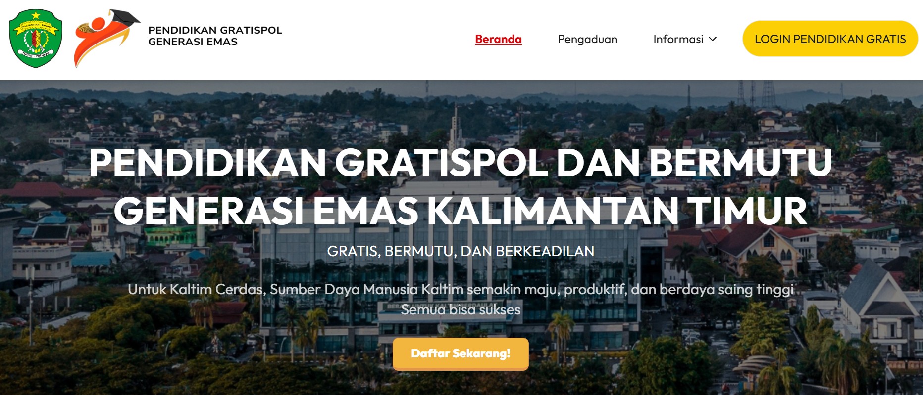 Website GratisPol pendidikan tinggi.