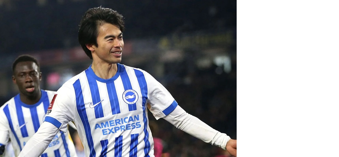 Pemain Brighton and Hove Albion asal Jepang Kaoru Mitoma.
