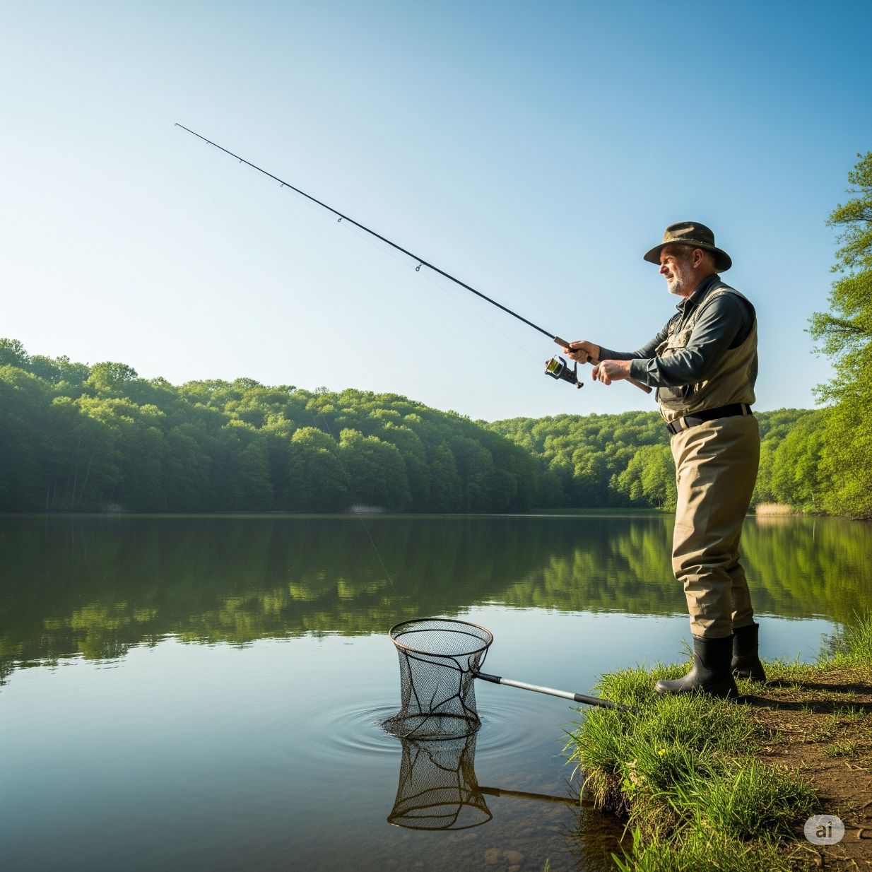 Ilustrasi memancing.