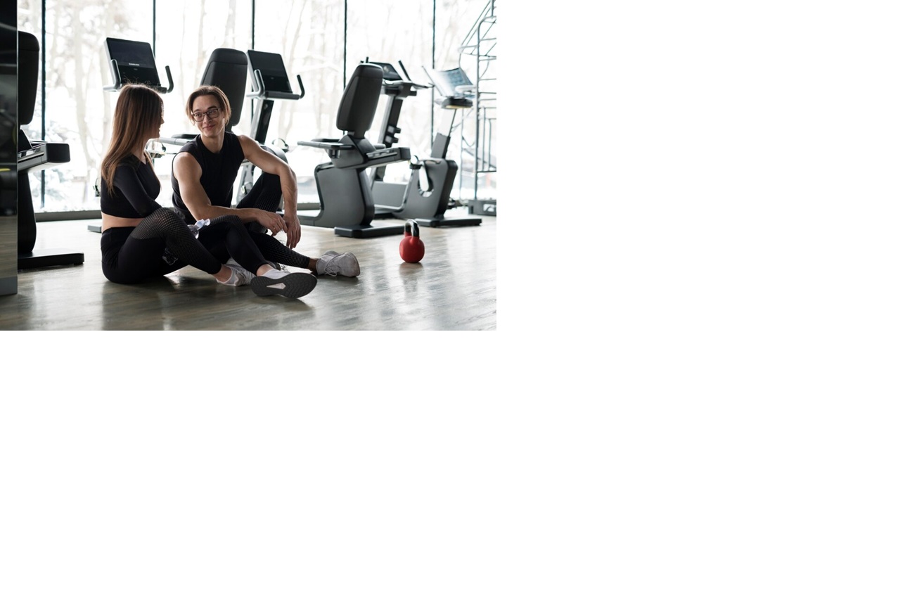 Ilustrasi wanita ngegym.