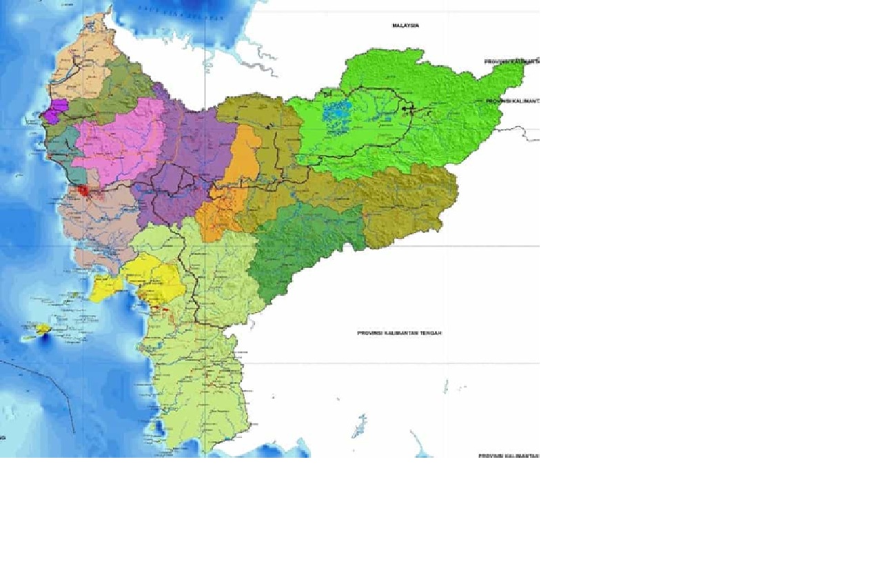 Ilustrasi peta Kalbar.
