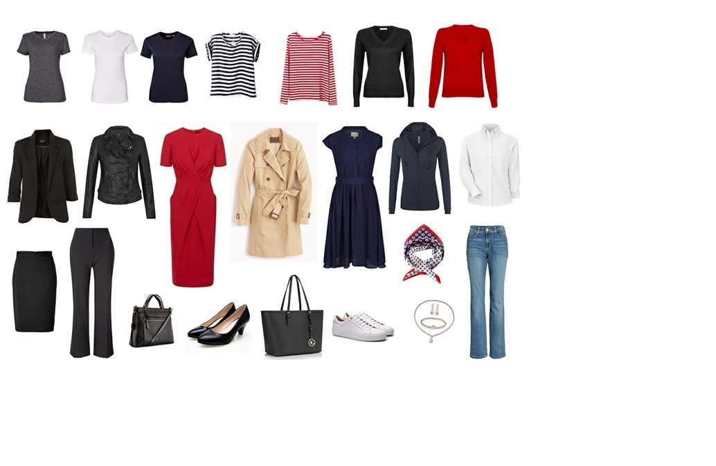 Ilustrasi busana mix and macth.