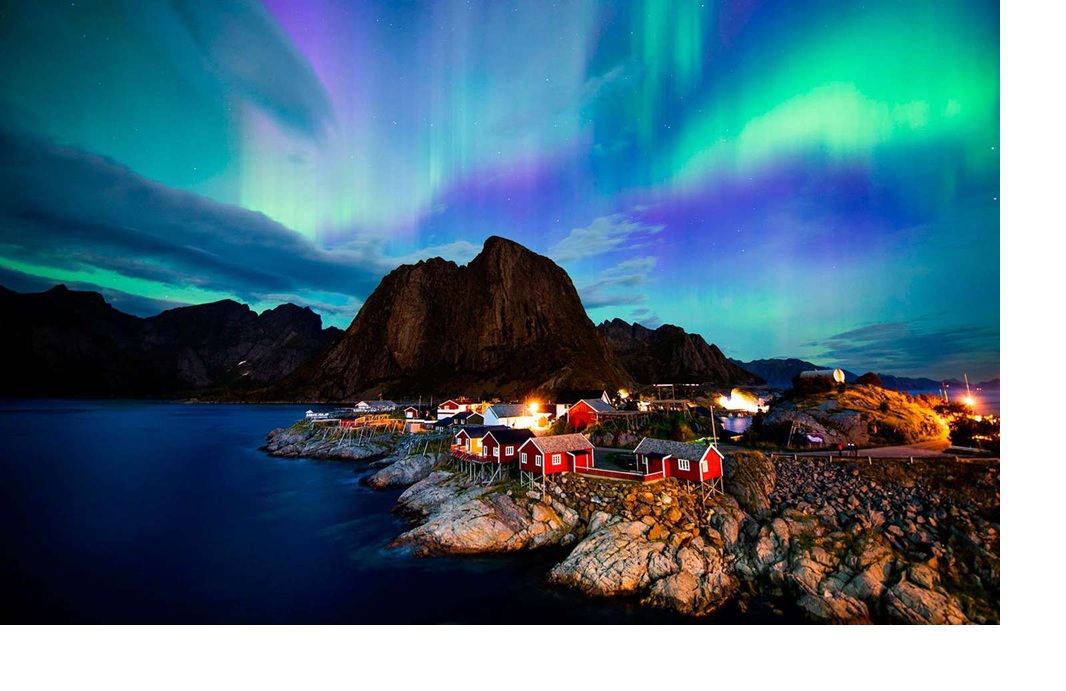 Aurora borealis di Norwegia.