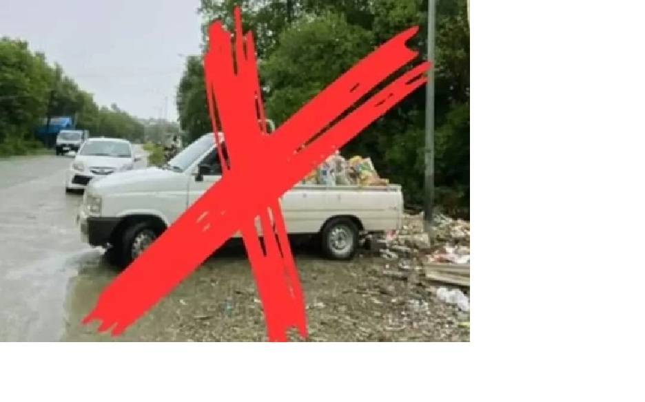 Mobil putih terekam sedang membuang sampah sembarangan di Jalan Alam Baru, Somber. Aksi tak bertanggung jawab ini langsung mendapat kecaman warga.