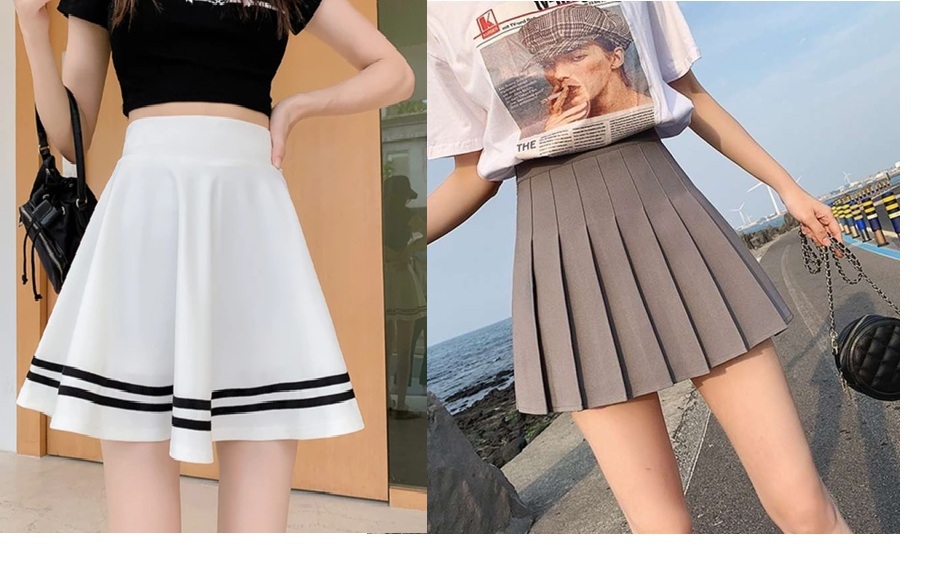 Pleated Skrit atau Rok Lipit Pendek