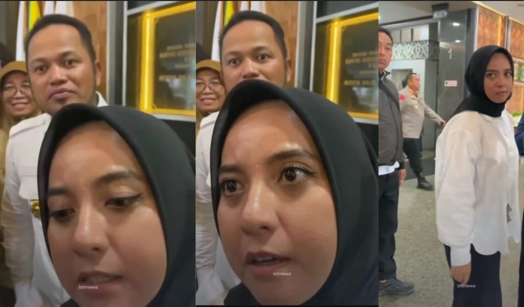 Gubernur dan asisten pribadinya yang mendapat sorotan wartawan.(Ist)