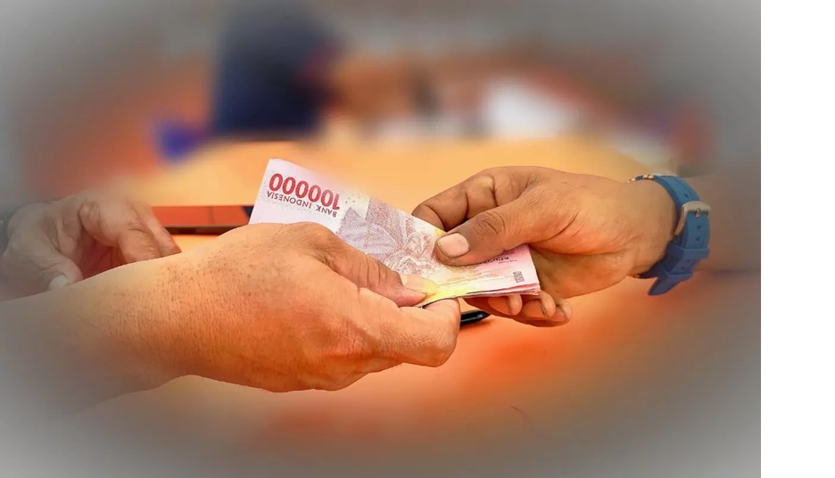 Ilustrasi terima uang.