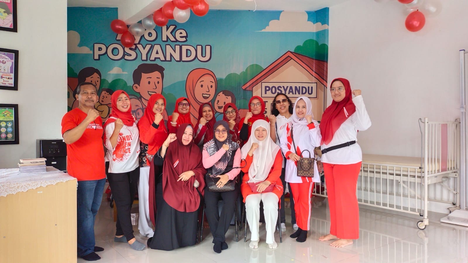 MERIAH: Peresmian posyandu jadi rangkaian perayaan HUT RI di Perumahan Tamansari Bukit Mutiara 1, RT 15, Wika, Kelurahan GSB, Kota Balikpapan, Senin, 18 Agustus 2025.