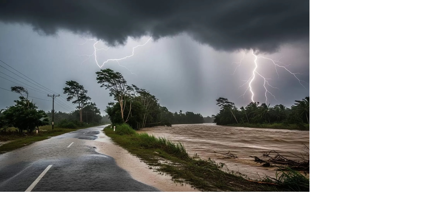 Ilustrasi hujan (akal imitasi)