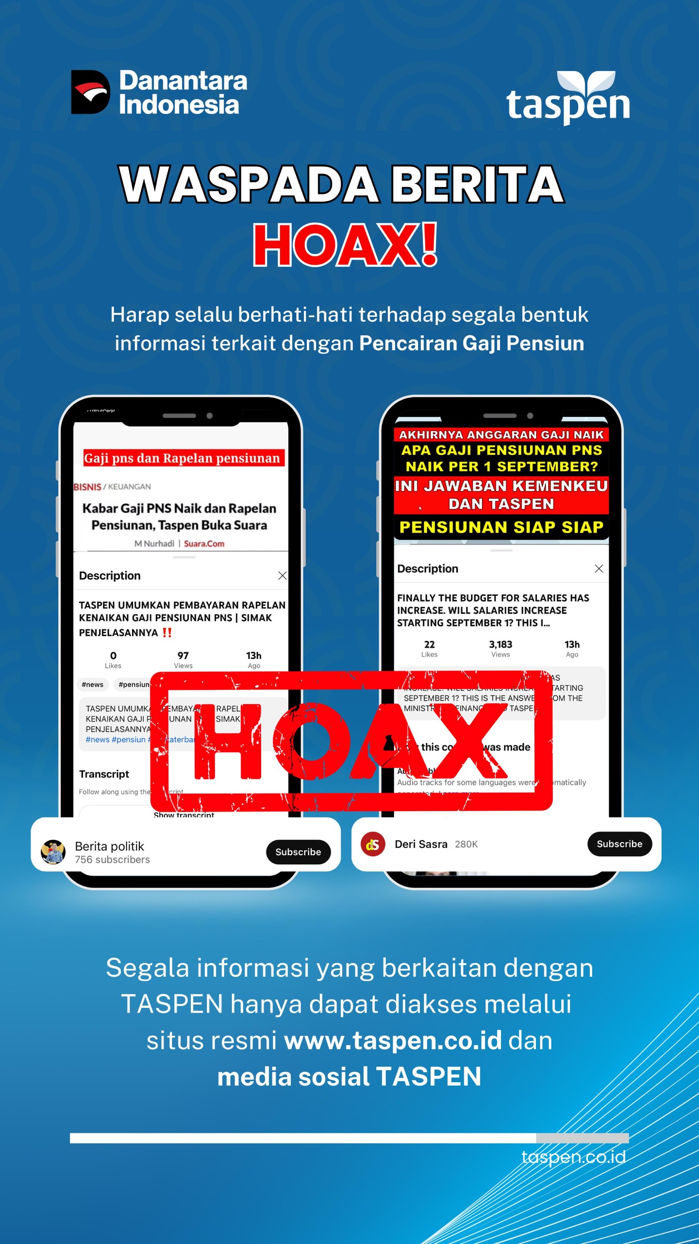 Hoaks kenaikan pensiunan.