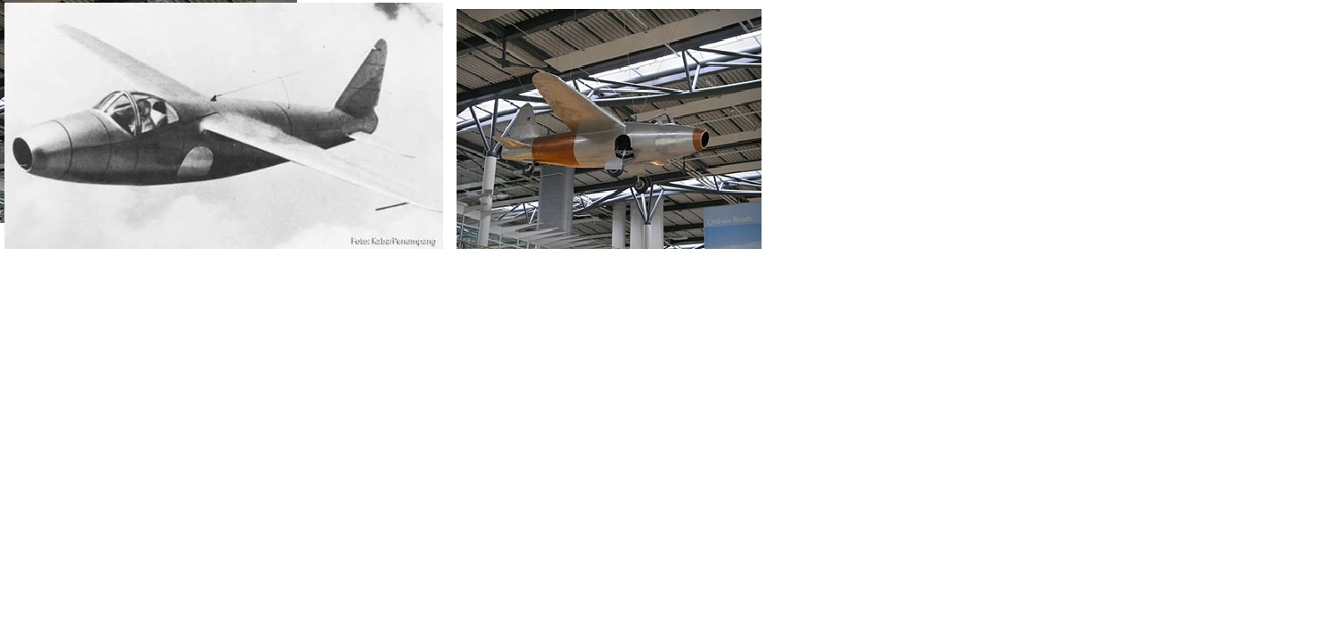 Heinkel He 17 terbang perdana. Replika dari He 17 (kanan).