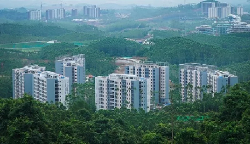 INFRASTRUKTUR:Progres pembangunan 47 tower rumah susun (rusun) ASN di IKN Kalimantan Timur hampir rampung. Sebanyak 43 tower telah selesai, sisanya dalam tahap audit oleh BPKP.(FOTO:ANTARA)