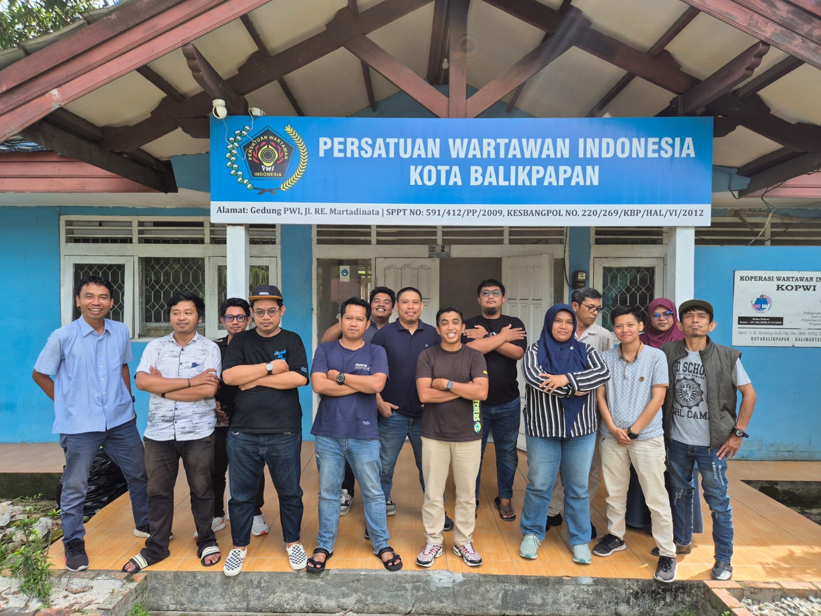 SIAP-SIAP: Jajaran pengurus PWI Kota Balikpapan usai rapat persiapan Porwada Kaltim, Rabu, 17 September 2025.