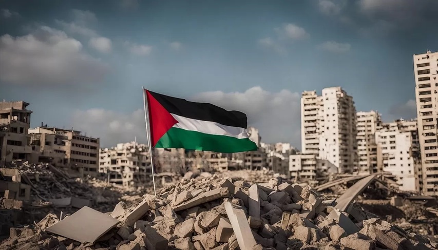 Ilustrasi bendera Palestina. (abdulla alyaqoob/Pixabay)