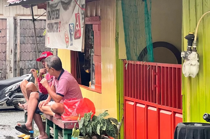 Salah satu rumah warga yang mendapatkan pemasangan jargas di Jalan Jelawat. (MELI/SAPOS)