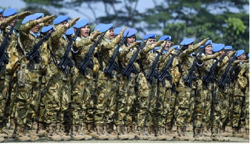 Pasukan perdamaian Indonesia.