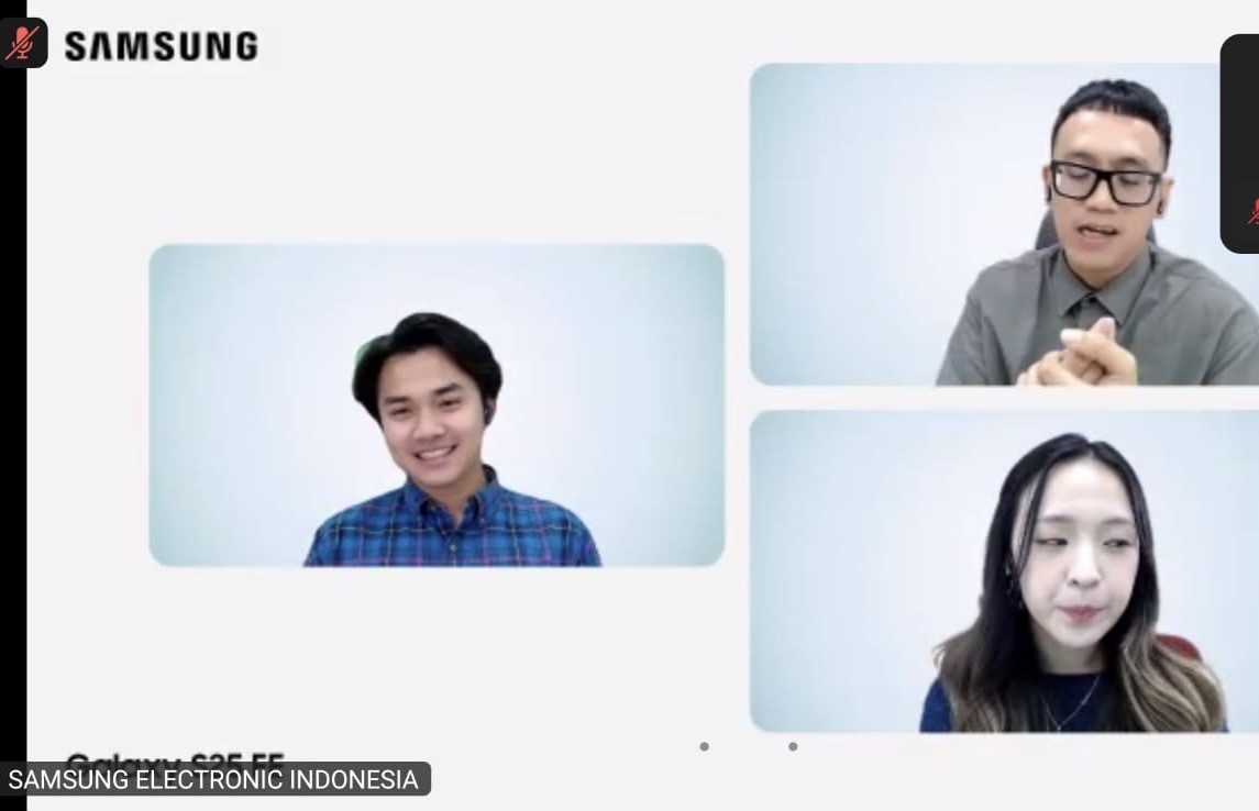 BAHAS: Ilham Indrawan (kanan atas) dan Marveline Grace (kanan bawah) saat Zoom Meeting dengan media, Kamis, 25 September 2025.