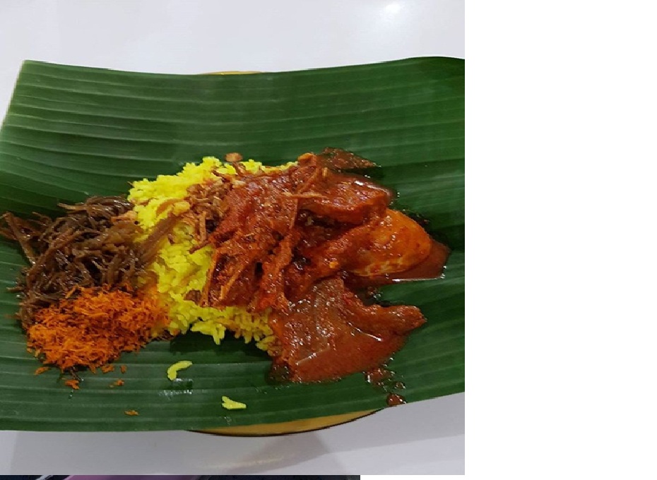 Ilustrasi nasi kuning Samarinda.