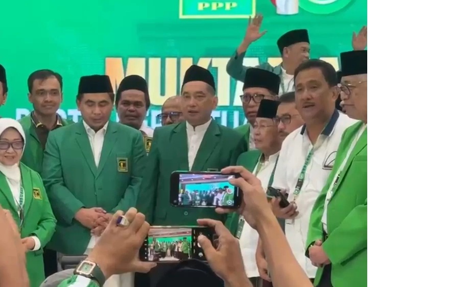 Agus Suparmanto klaim terpilih secara aklamasi sebagai Ketua Umum PPP dalam Muktamar X di Hotel Mercure Ancol, Jakarta Utara, Minggu dini hari (28/9). (Istimewa)