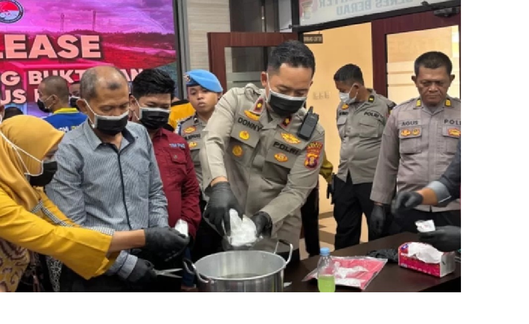 Berulang kali Polres Berau lakukan pemusnahan BB Narkoba. Kini Berau masuk kategori merah untuk peredaran Narkoba.