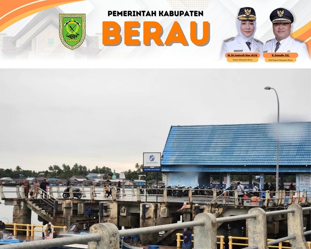 AMAN DAN NYAMAN: Dermaga Sidayang di Tanjung Batu, Kabupaten Berau, saat ini sedang direhabilitasi agar lebih tahan lama dan aman untuk aktivitas penyeberangan.
