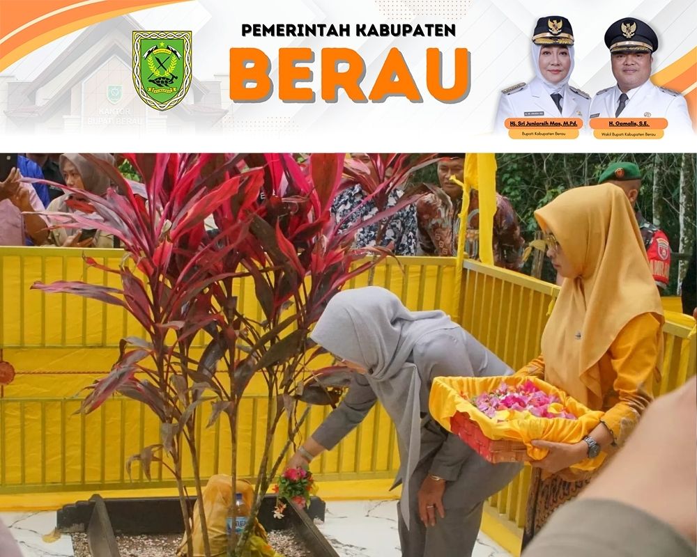 AGENDA RUTIN: Bupati Berau, Sri Juniarsih Mas, dan Wabup Berau, Gamalis, berziarah ke makam raja pertama Berau, Raden Adji Surya Natakesuma atau Baddit Dipattung.