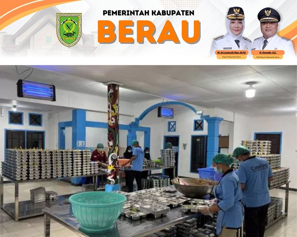 SIAP DIDISTRIBUSIKAN: Situasi dapur SPPG di Jalan Karang Mulyo, Berau, siap mendistribusikan MBG ke empat sekolah sebagai tahap awal.