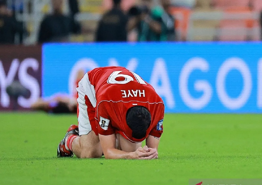Thom Haye usai timnas kalah dari Irak.