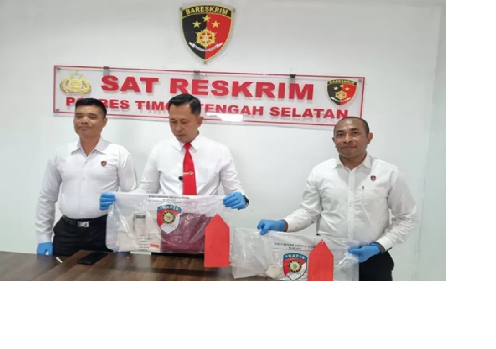 Rilis kasus penganiyaan oleh guru di Kabupaten TTS. (ANTARA/Ho-Polres TTS)