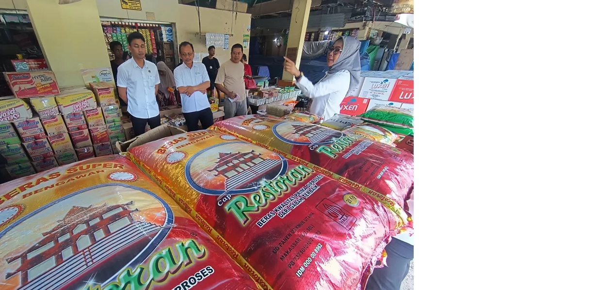 HET: Pelaksanaan sidak oleh Tim Satgas Pangan di Pasar Induk Tanjung Selor, Rabu (22/10/20250. FOTO: IWAN K/RADAR TARAKAN