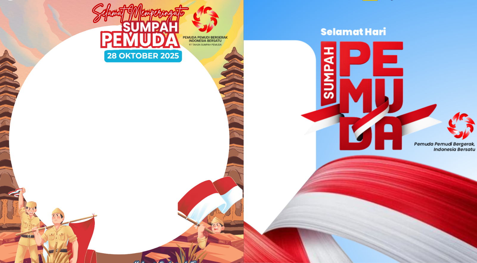 Twibbon Hari Sumpah Pemuda 2025.