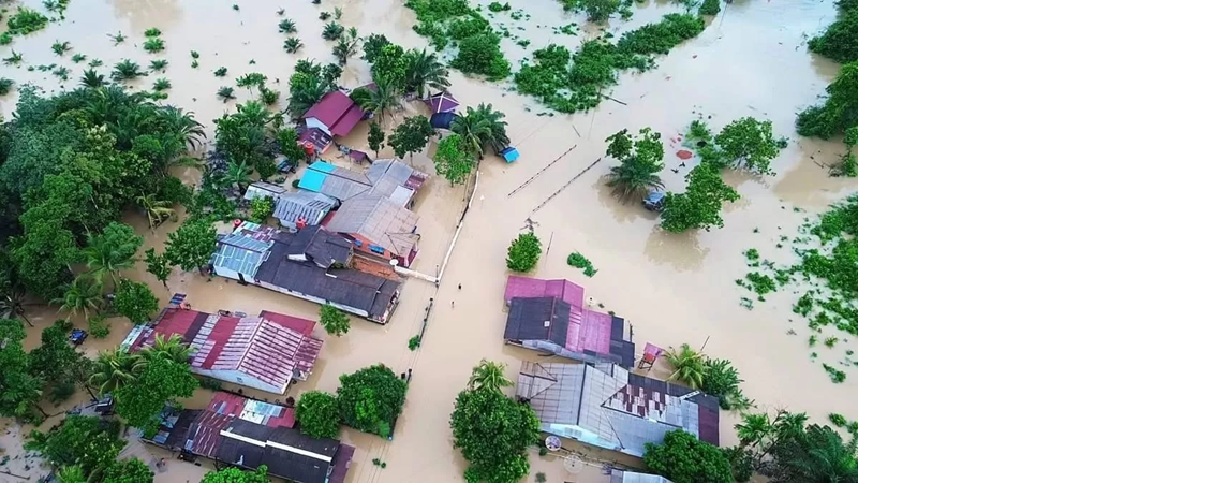 Sejumlah lokasi di Ketapang terendam banjir akibat curah hujan tinggi beberapa hari terakhir. (ISTIMEWA)