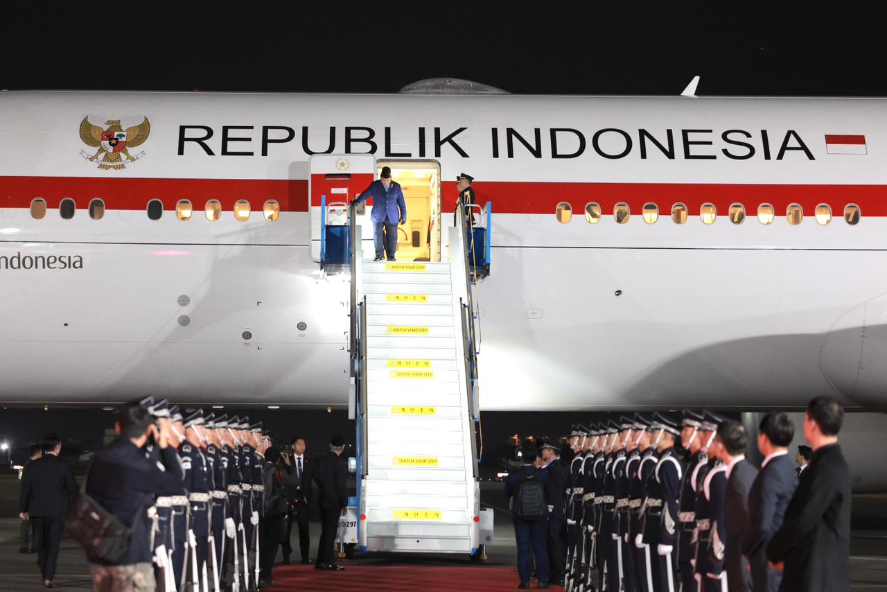 Prabowo tiba di Korsel.