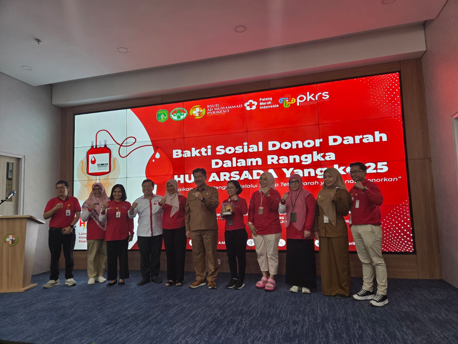 Bakti Donor Darah Arsada di RSUD AM Parikesit yang dihadiri Sekda Kukar Sunggono (Elmo/Prokal.co)